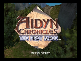 Aidyn Chronicles title screen for Nintendo 64